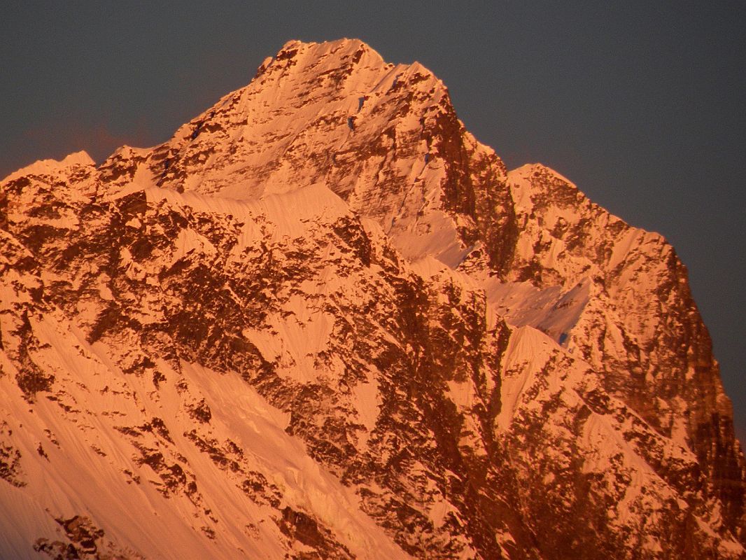 Gokyo Ri 06-3 Lhotse and Lhotse Shar Close Up From Gokyo Ri At Sunset